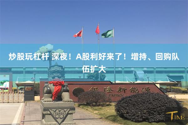 炒股玩杠杆 深夜！A股利好来了！增持、回购队伍扩大
