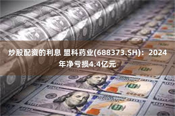 炒股配资的利息 盟科药业(688373.SH)：2024年净亏损4.4亿元